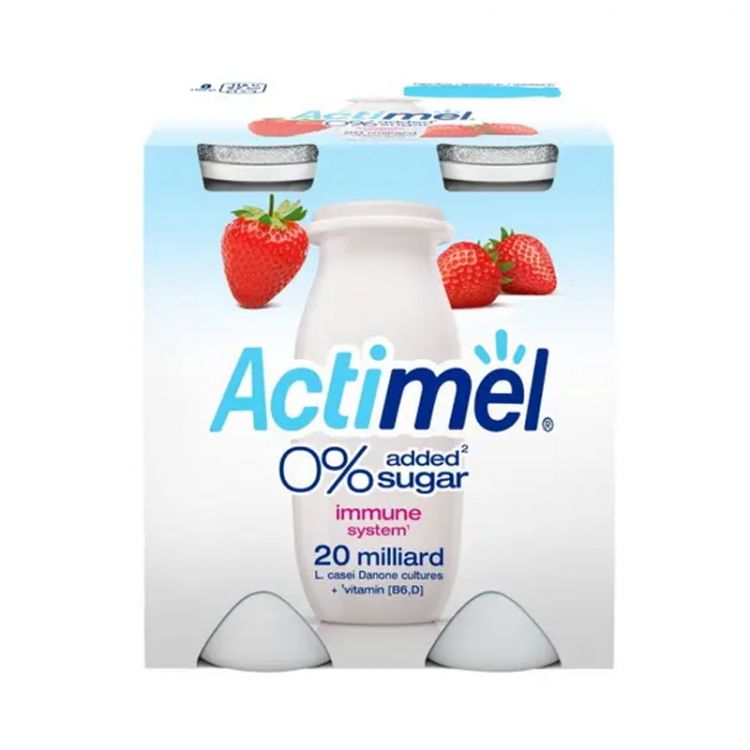 Actimel Jahoda bez pridaného cukru 4x100 g