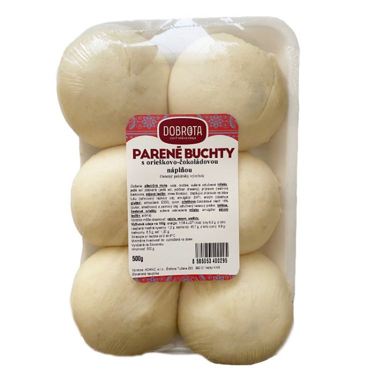 DOBROTA Buchty s orieškovo-čok. náplňou 500g