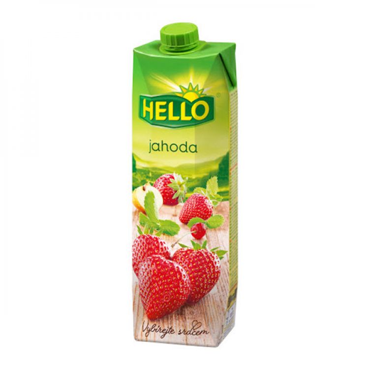 Hello Jahodový nektarový nápoj 1 l