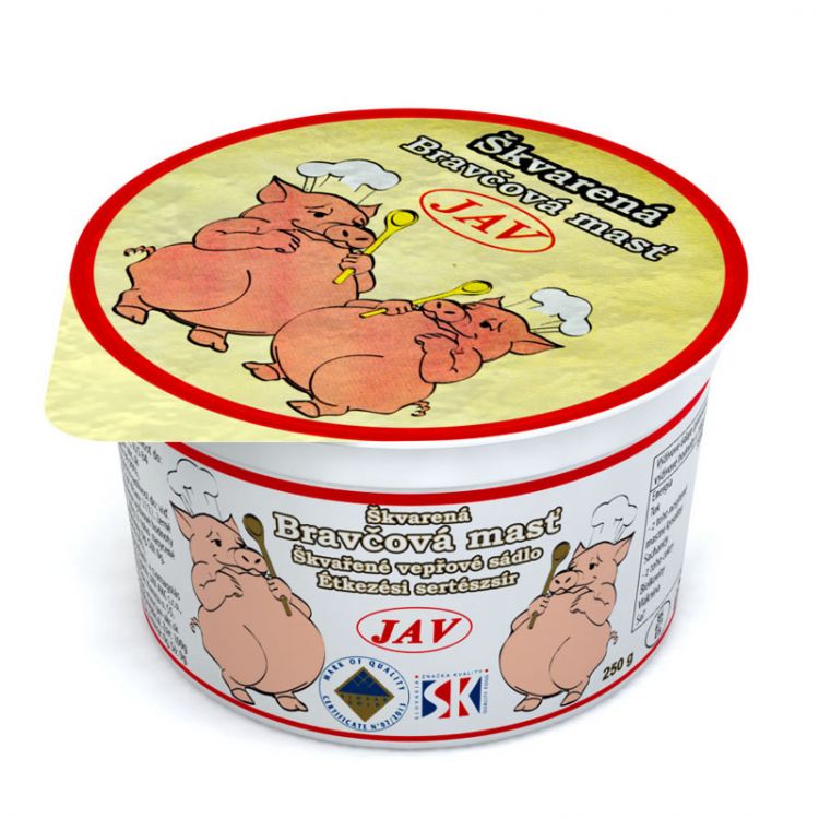 JAV Škvarená bravčová masť 250g kelímok