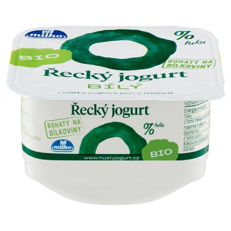 Milko BIO Grécky Jogurt 0% tuku Biely 130 g