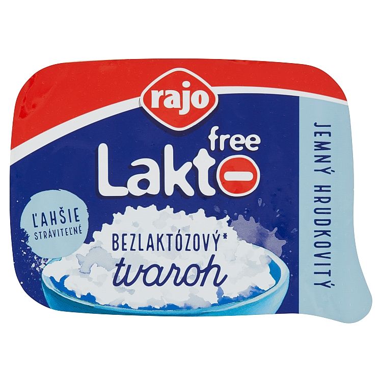 Rajo Lakto Free Tvaroh jemný hrudkovitý 180 g