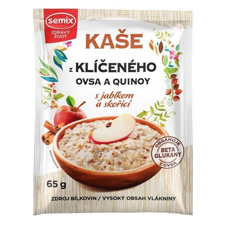 Semix Kaša z klíčeného ovsa a quinoy jablko - škorica bez lepku 65g