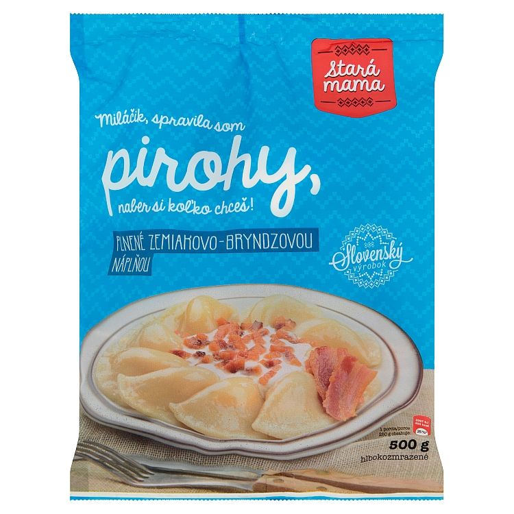 Stará Mama Pirohy plnené zemiakovo-bryndzovou náplňou hlbokozmrazené 500 g