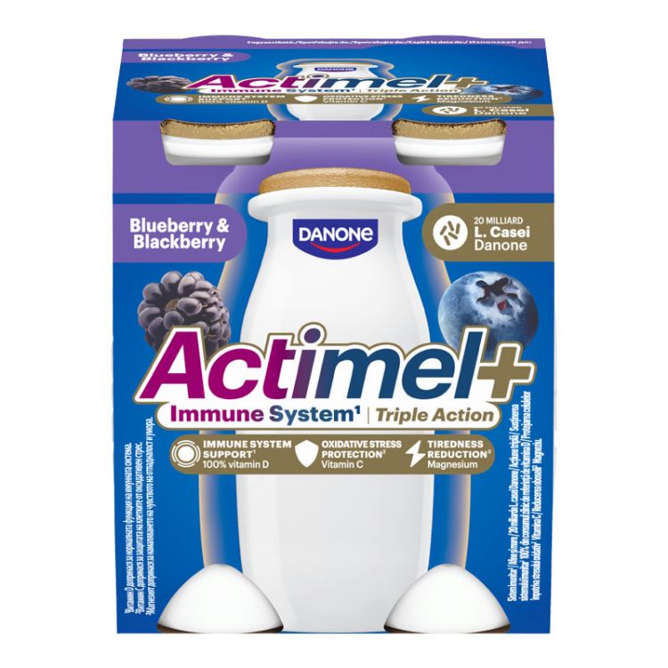 Actimel Triple Action Čučoriedka - Černica 4x100g