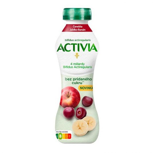 Activia nápoj bez pridaného cukru jablko/čerešňa/banán 270 g