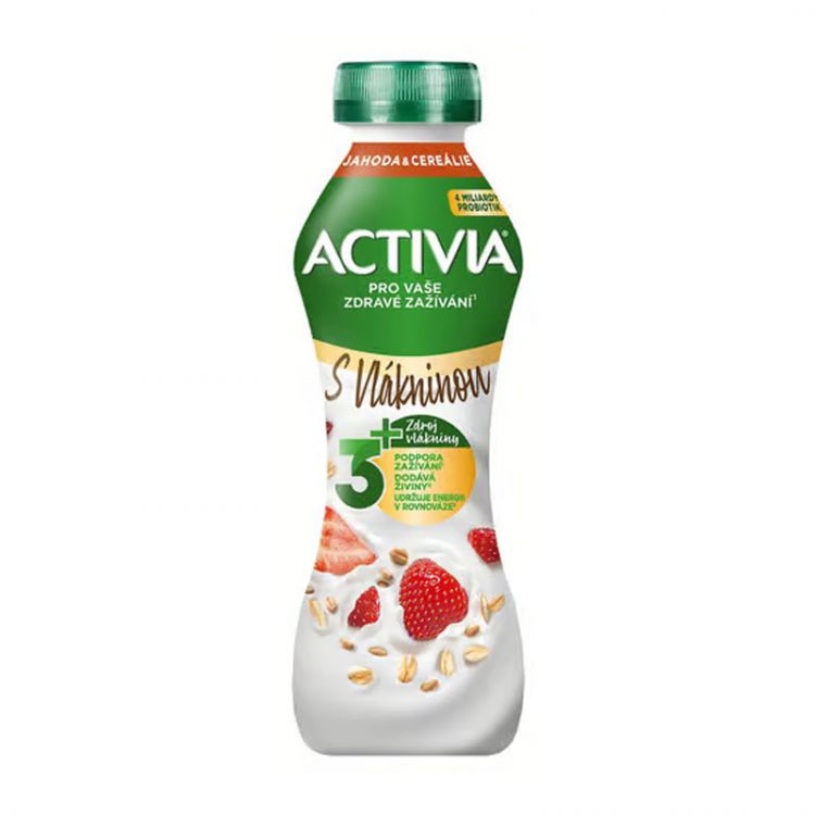 ACTIVIA Nápoj Jahoda/cereálie 270g