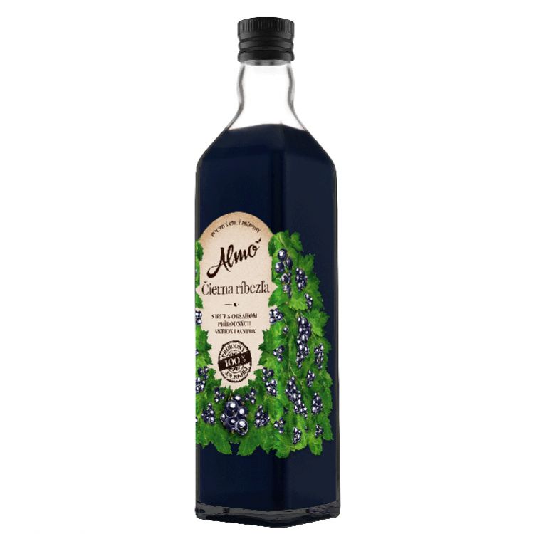 Almo Čierna ríbezla sirup 0,5 l s ovocný podiel min. 50%