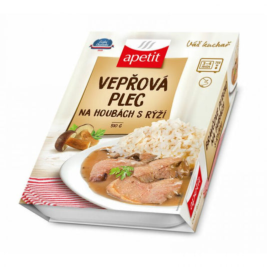 Apetit Bravčová pliecka na hubách, ryža 450g
