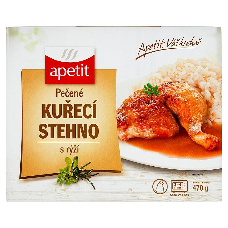 Apetit Pečené kuracie stehno, ryža 470g