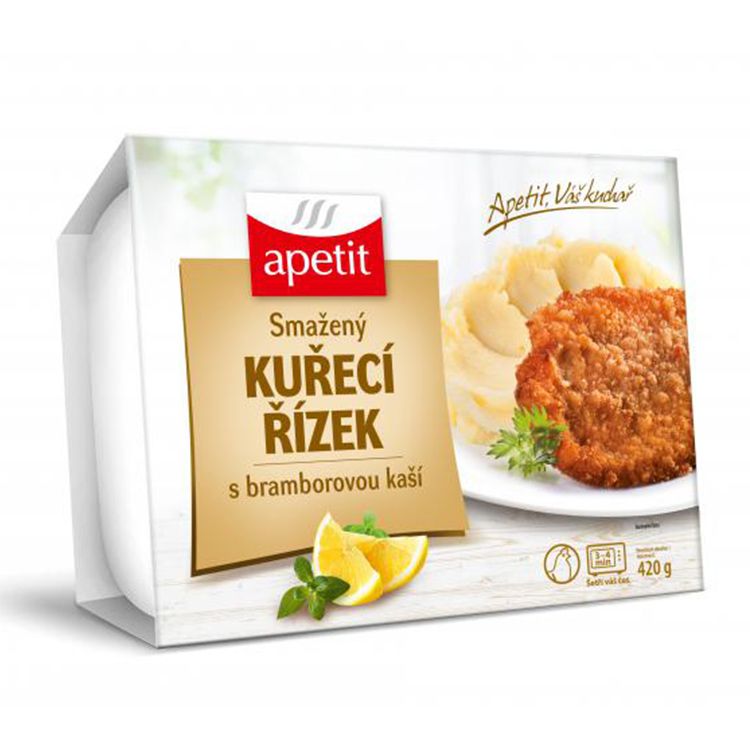 Apetit Vyprážaný kurací rezeň, zemiaková kaša 450g