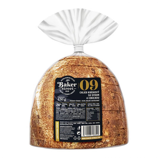 Baker Street Chlieb kváskový so syrom a cibuľkou 450g