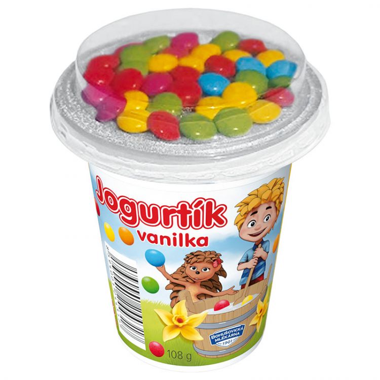 Bobík jogurtík vanilkový s lentilkami 108g