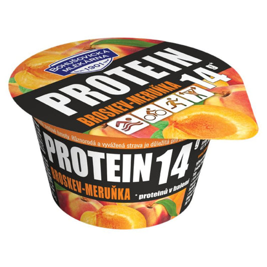 Bohušovická mliekáreň Protein tvaroh broskyňa-marhuľa 140 g