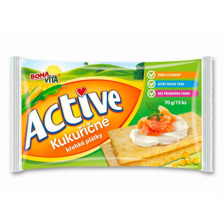Bonavita Active krehké plátky kukuričné 70 g