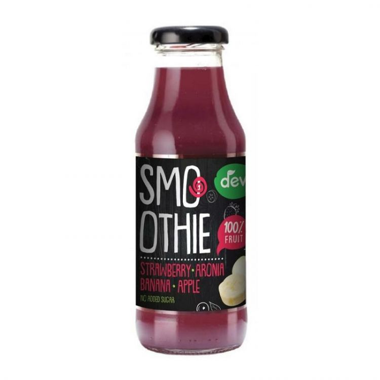 DEVA Smoothie jahoda, arónia, banán, jablko 300 ml