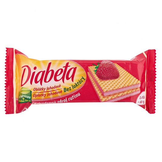 DIABETA jahodové oblátky 60g