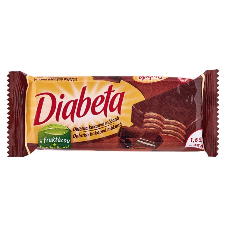 DIABETA oblátka s kakaovou náplňou máčaná