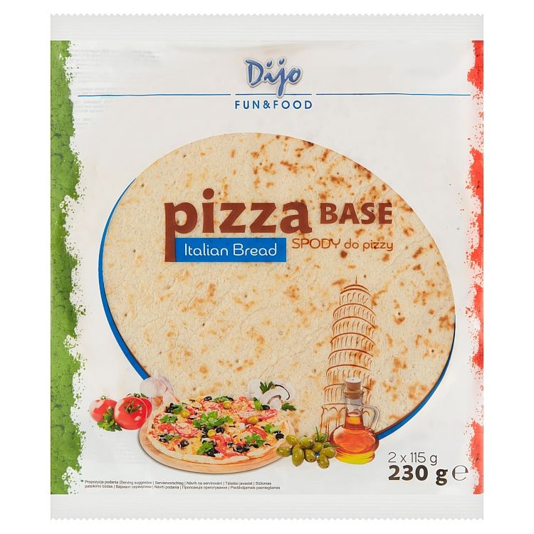 DIJO Predpečené pšeničné korpusy na pizzu  230 g