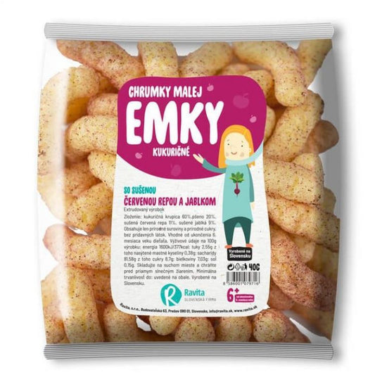 Emky Chrumky kukuričné s červenou repou a jablkom 40 g