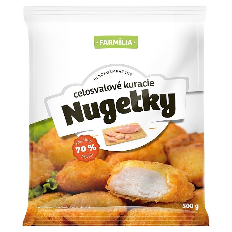 Família Kuracie nugetky celosvalové hlbokozmrazené 500 g