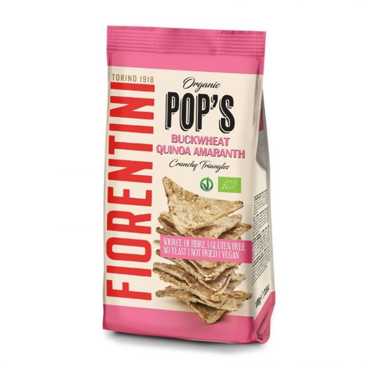 Fiorentini BIO bezlepkové pohánkové trojuholníčky, amarant, quinoa s morskou soľou 80g