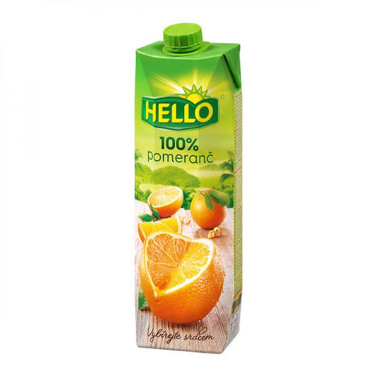 Hello 100% Pomarančová šťava 1 l