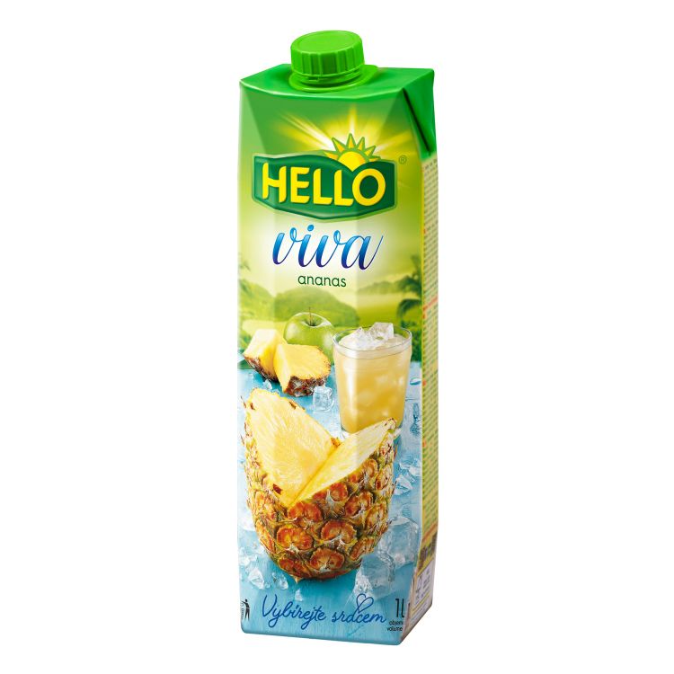Hello Viva Ananasový  ovocný nápoj 1 l