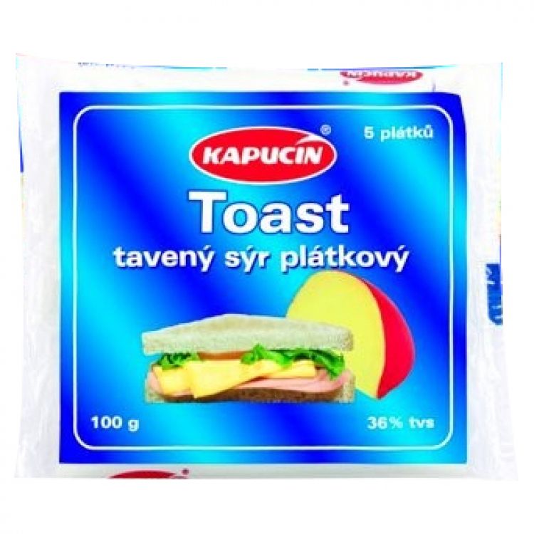 Kapucín plátkový syr Toast 100 g