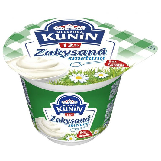 Kunín Kyslá smotana 12% 190 g