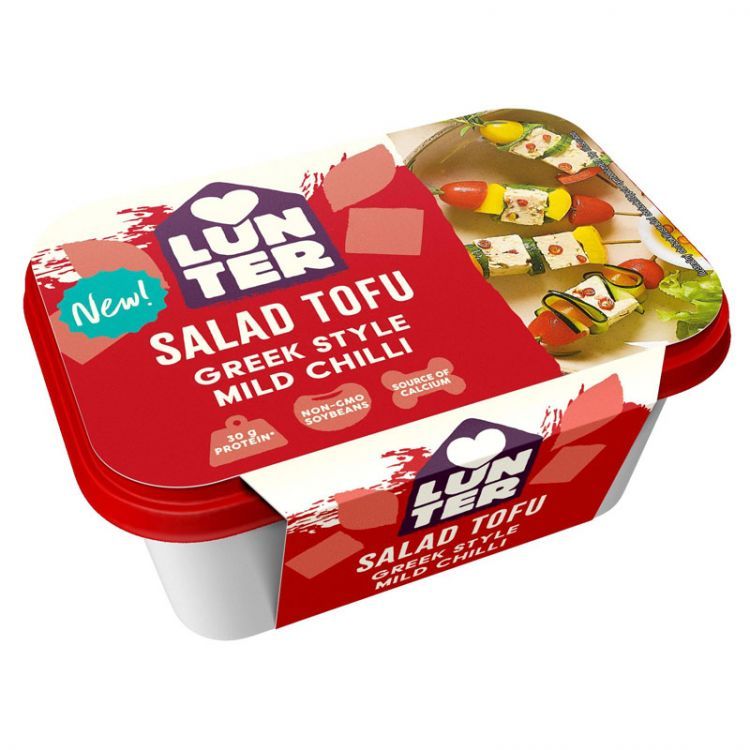 LUNTER Salad Tofu Greek Style Mild Chilli, 300g