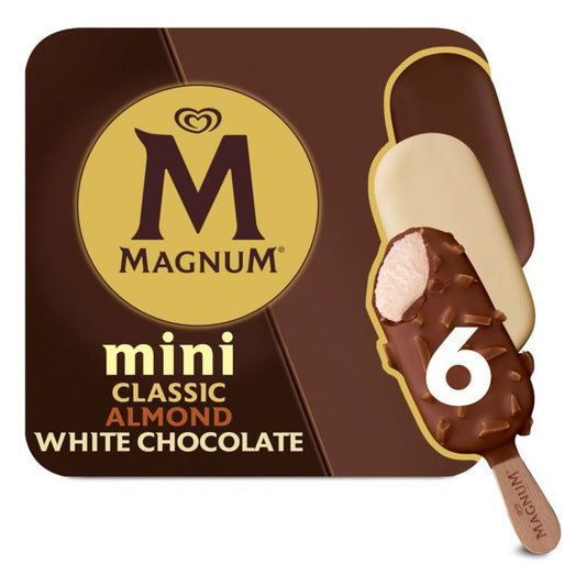 Magnum Mini Classic, Almond, White 6 x  55ml