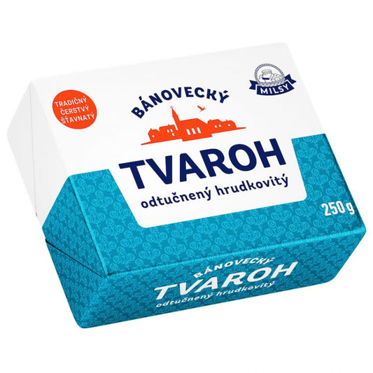 MILSY Bánovecký Tvaroh odtučnený Hrudkovitý 250 g