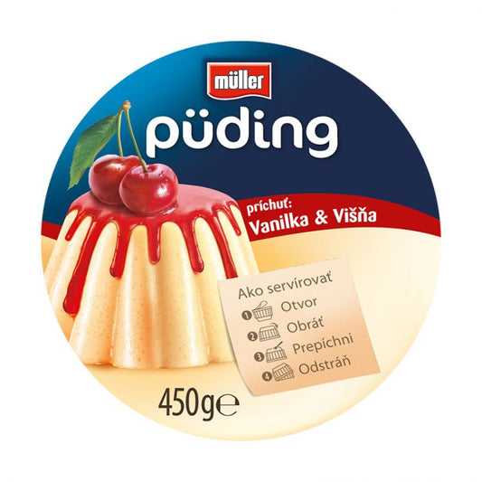 Müller Püding-  Krupica Vanilka/Višňa 450 g