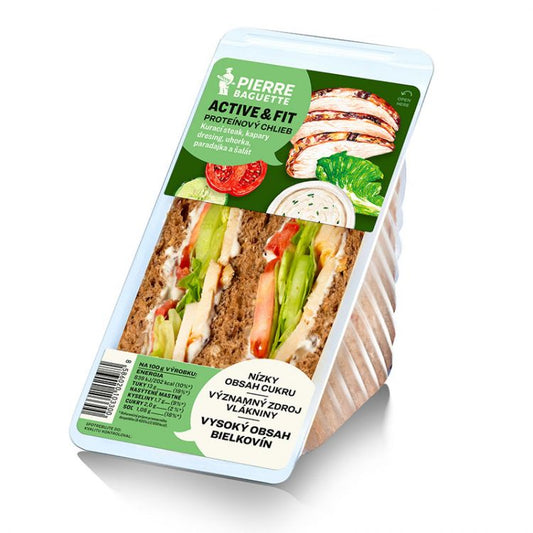 Pierre Baguette Sendvič Active& Fit proteínový 205 g