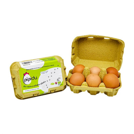 Pipidu Vajcia BIO z voľného výbehu 6ks ( S,M,L)