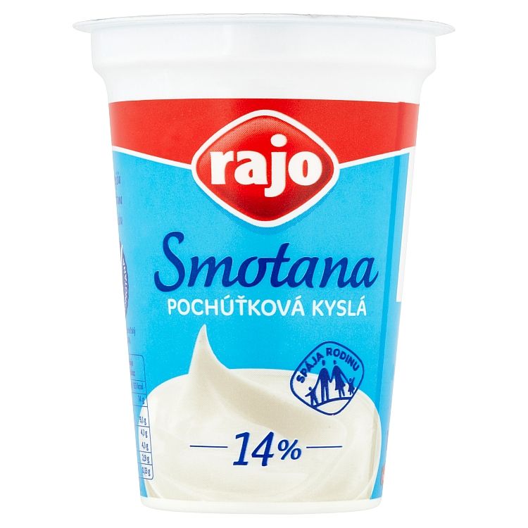 Rajo Smotana pochúťková kyslá 14 % 180 g