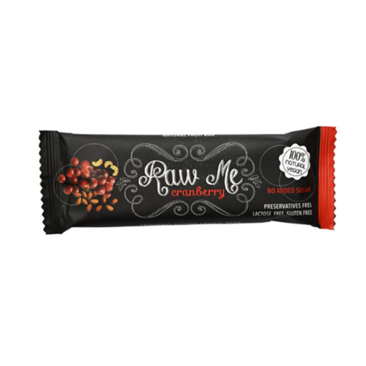 Raw Me cranberry - ovocná tyčinka brusnica 45g