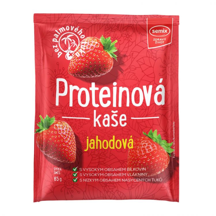 Semix Proteínová kaša jahodová 65g